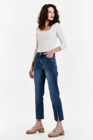 JODI SUPER HIGH RISE CROPPED STRAIGHT JEANS ODELL