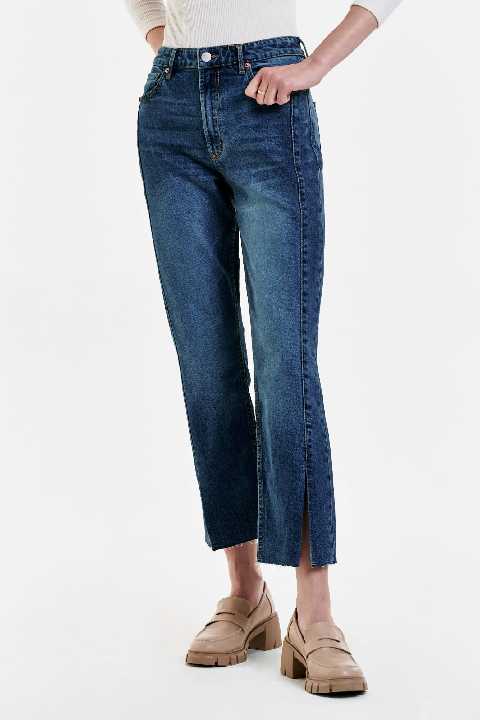 JODI SUPER HIGH RISE CROPPED STRAIGHT JEANS ODELL