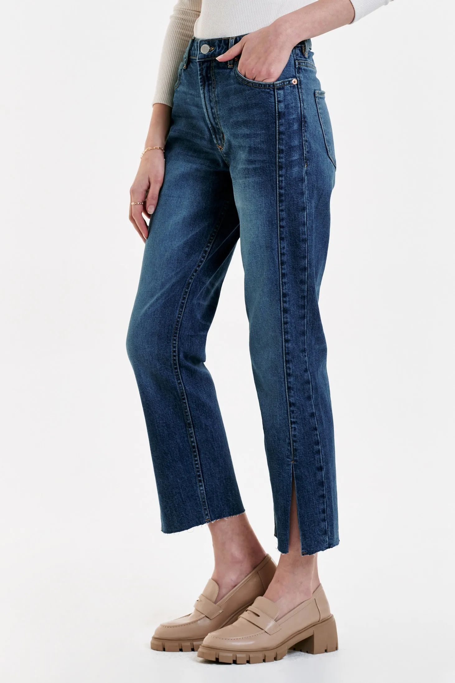 JODI SUPER HIGH RISE CROPPED STRAIGHT JEANS ODELL