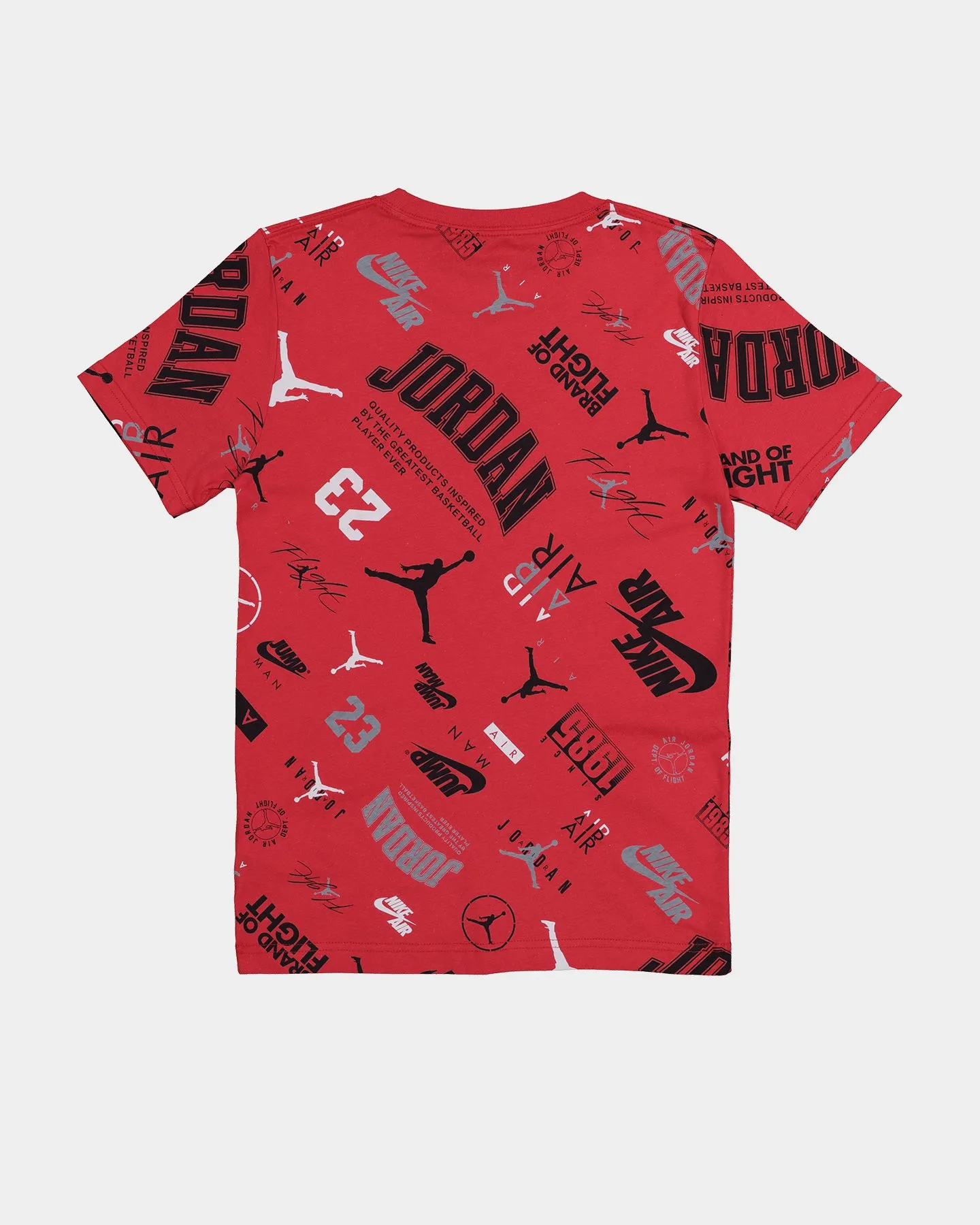 Jordan Kids' Level Up All Over Print Graphic T-Shirt Fire Red