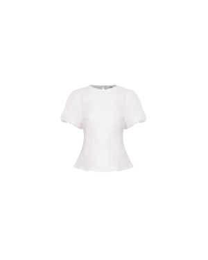 KENDALL LINEN TOP WHITE