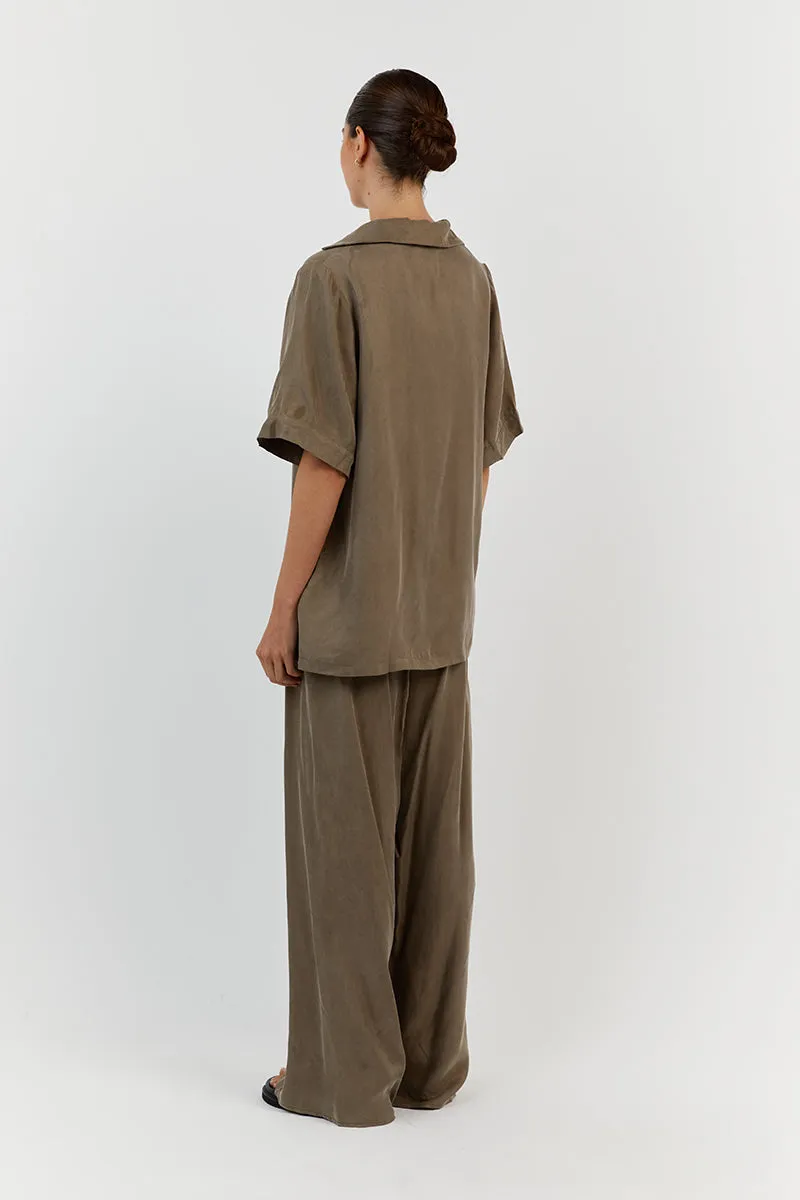 KINGSTON MOSS CUPRO WIDE LEG PANT