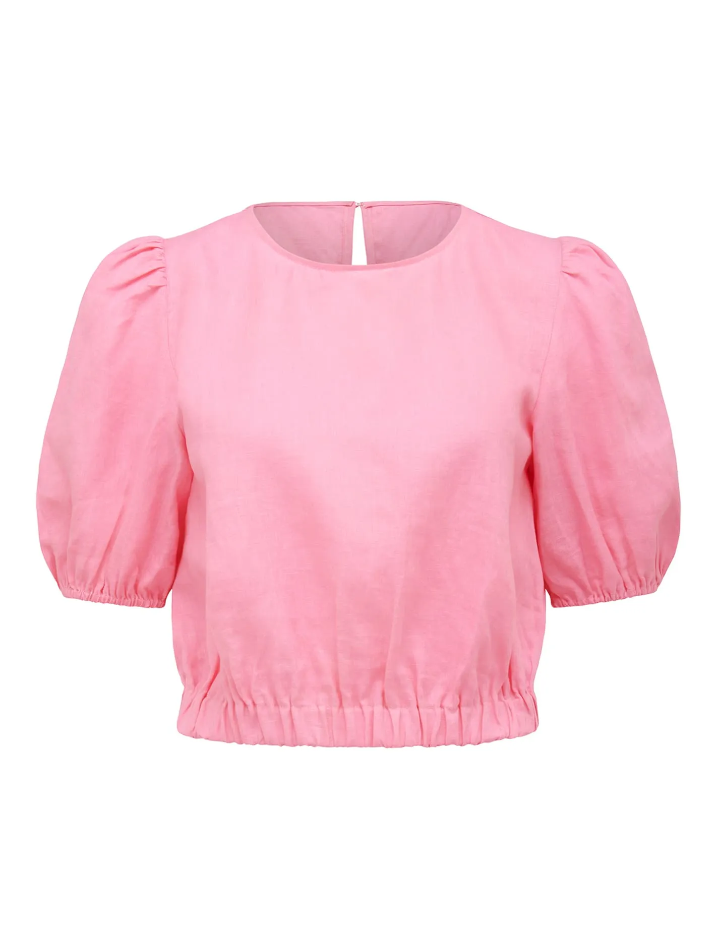 Lucy Linen Puff Sleeve Top