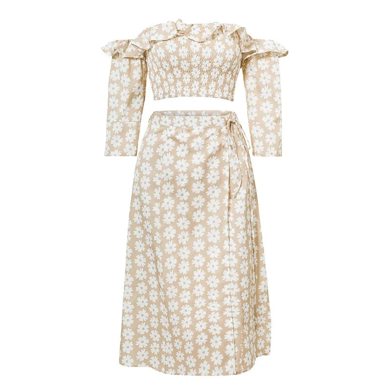Nova || Floral off shoulder A-line dress