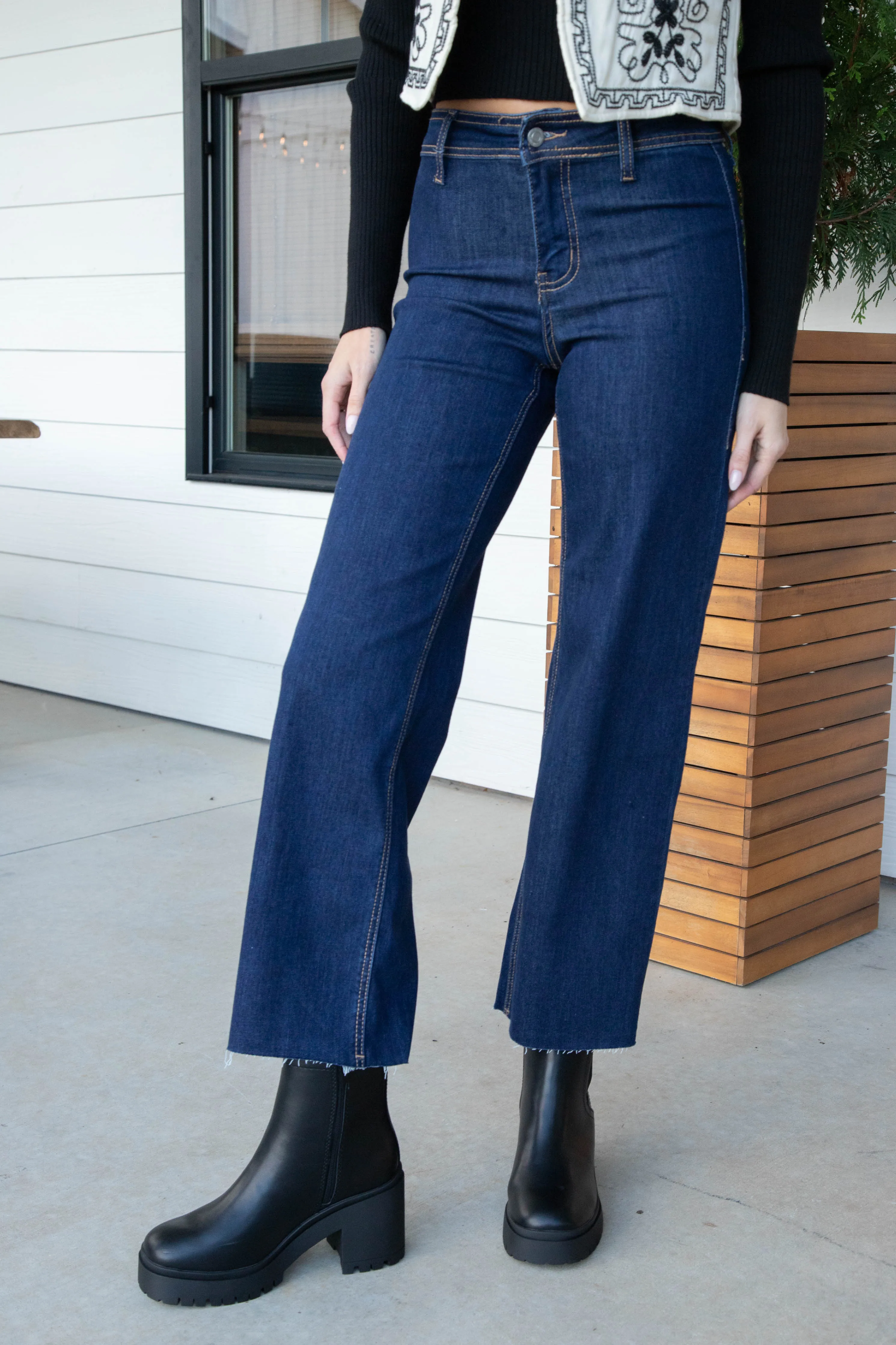 Olivia High Rise Crop Jeans, Genial