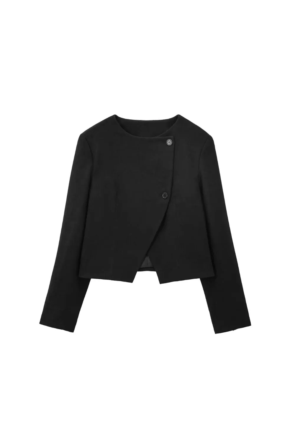 'Paisley' Asymmetric Lapel Short Jacket