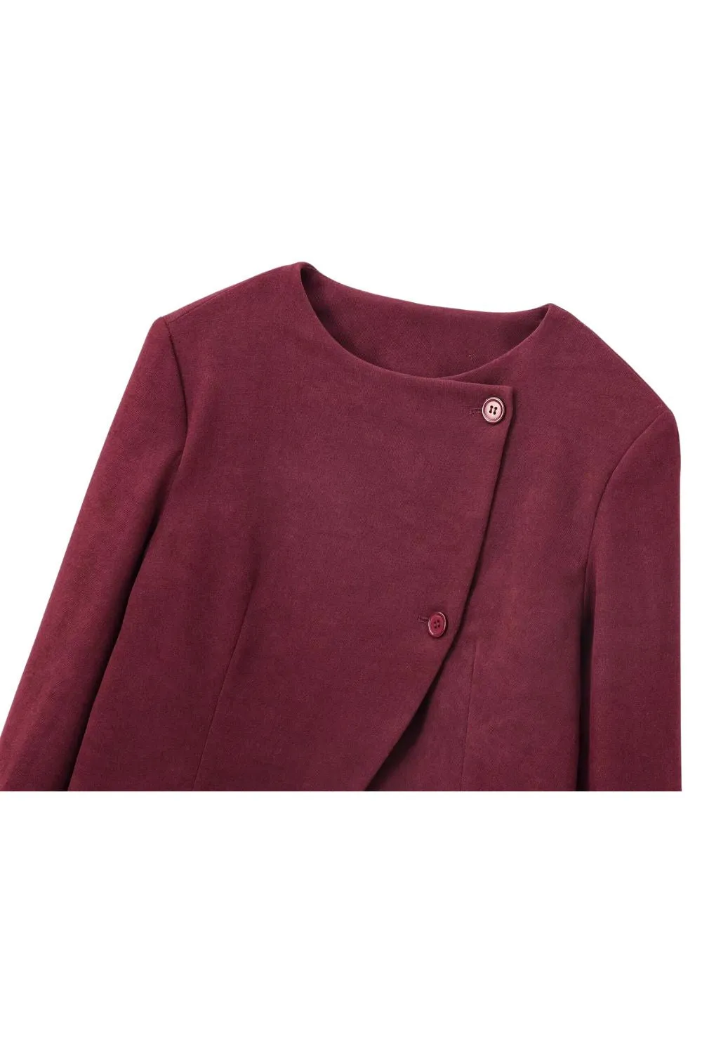 'Paisley' Asymmetric Lapel Short Jacket