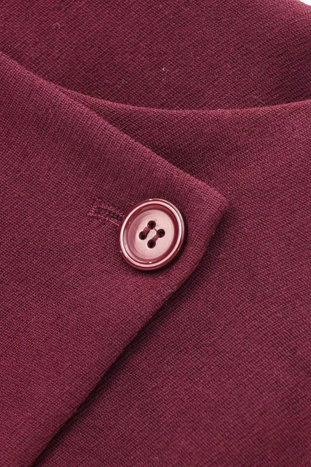 'Paisley' Asymmetric Lapel Short Jacket