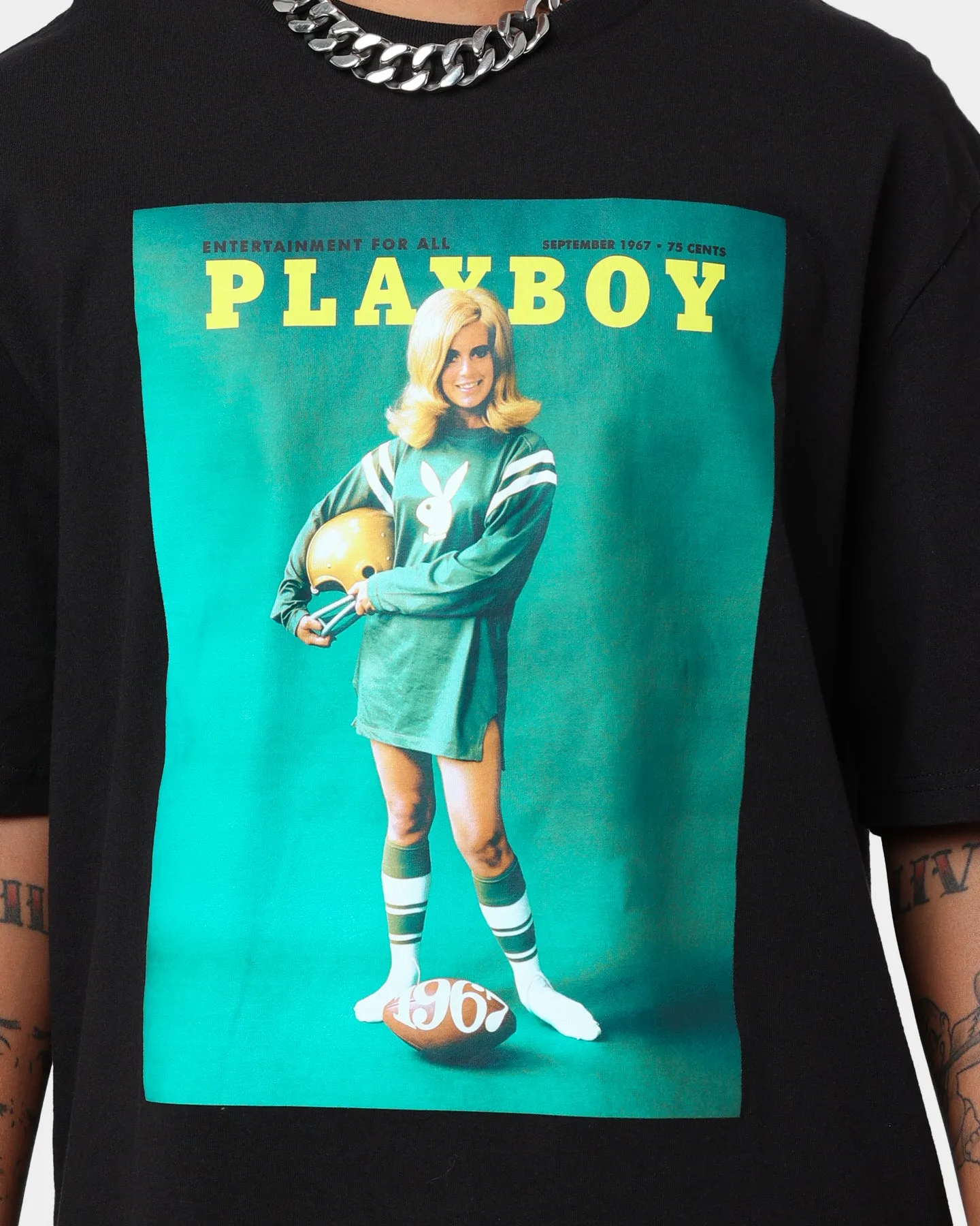 Playboy September 1967 Short Sleeve T-Shirt Black