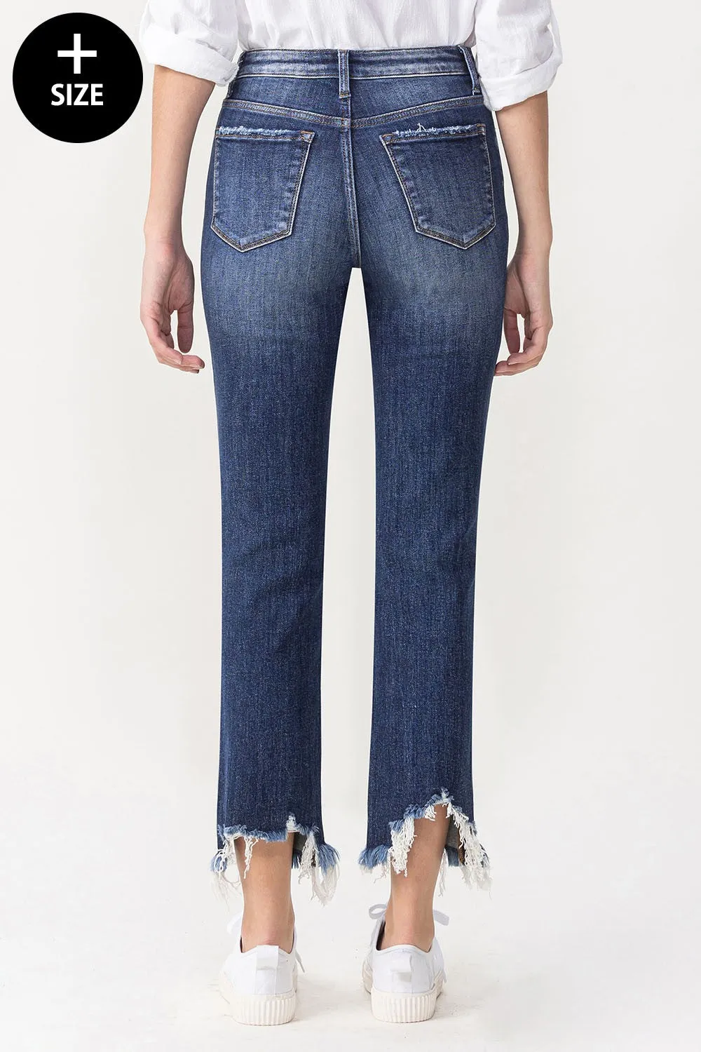 PLUS LOVERVET BY VERVET HIGH RISE CROP STRAIGHT JEANS