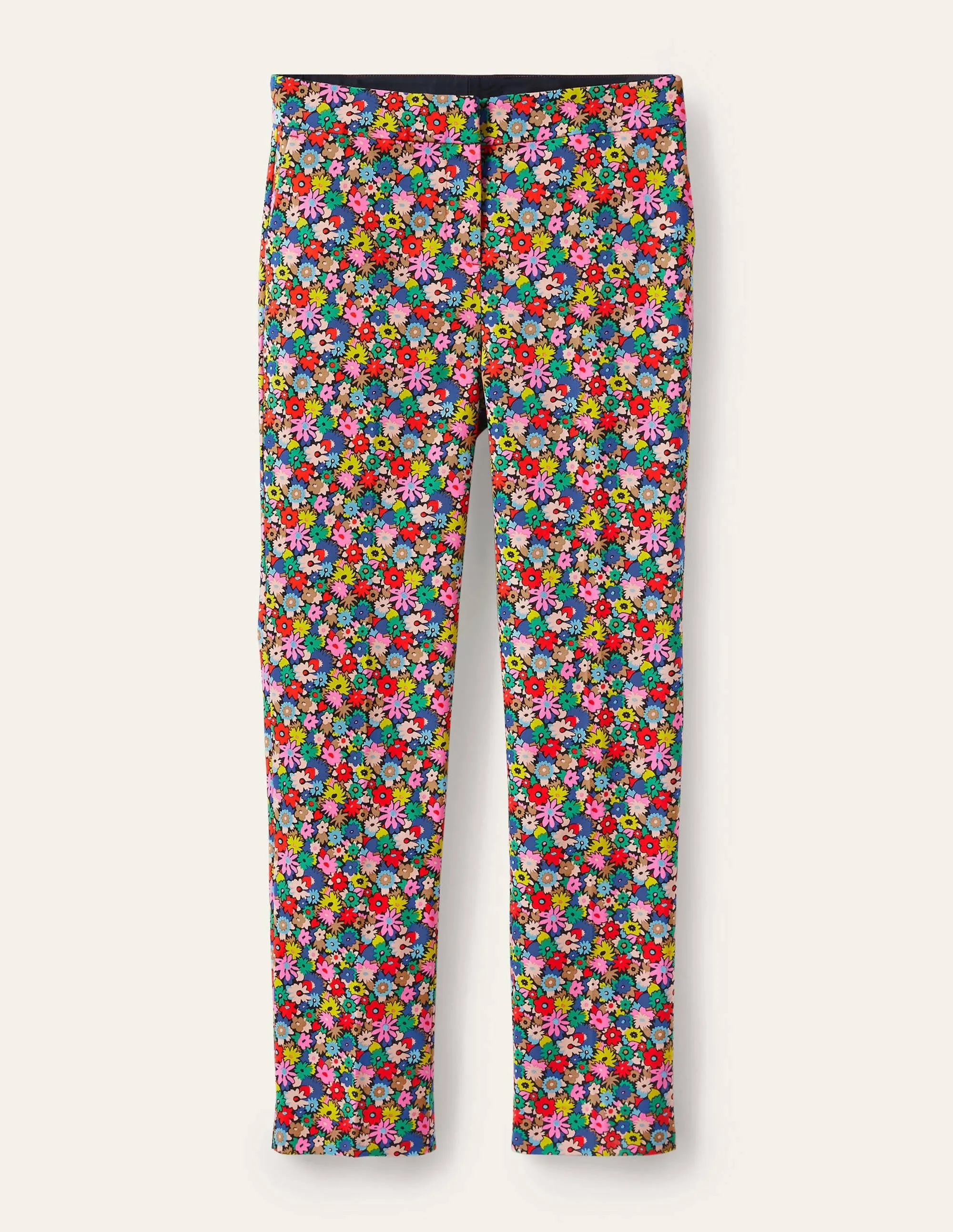 Richmond 7/8 Trouser-Cherry Red, Paintbox Ditsy