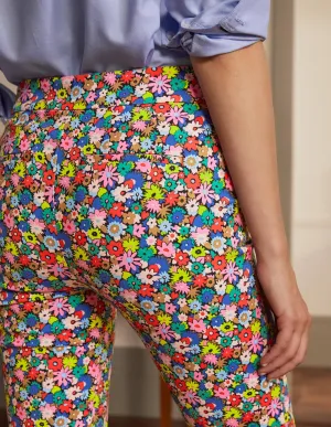 Richmond 7/8 Trouser-Cherry Red, Paintbox Ditsy