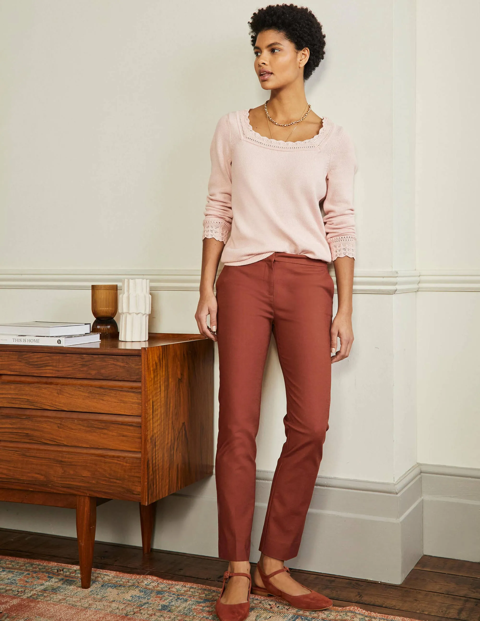 Richmond 7/8 Trouser-Red Oak