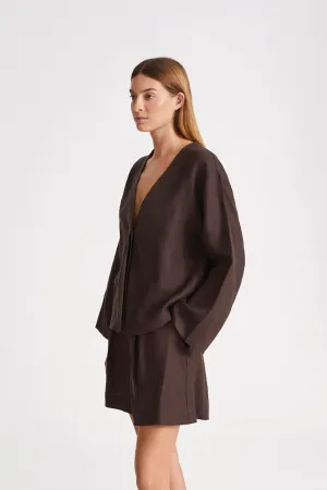 SANREMO SHIRT - DARK BROWN
