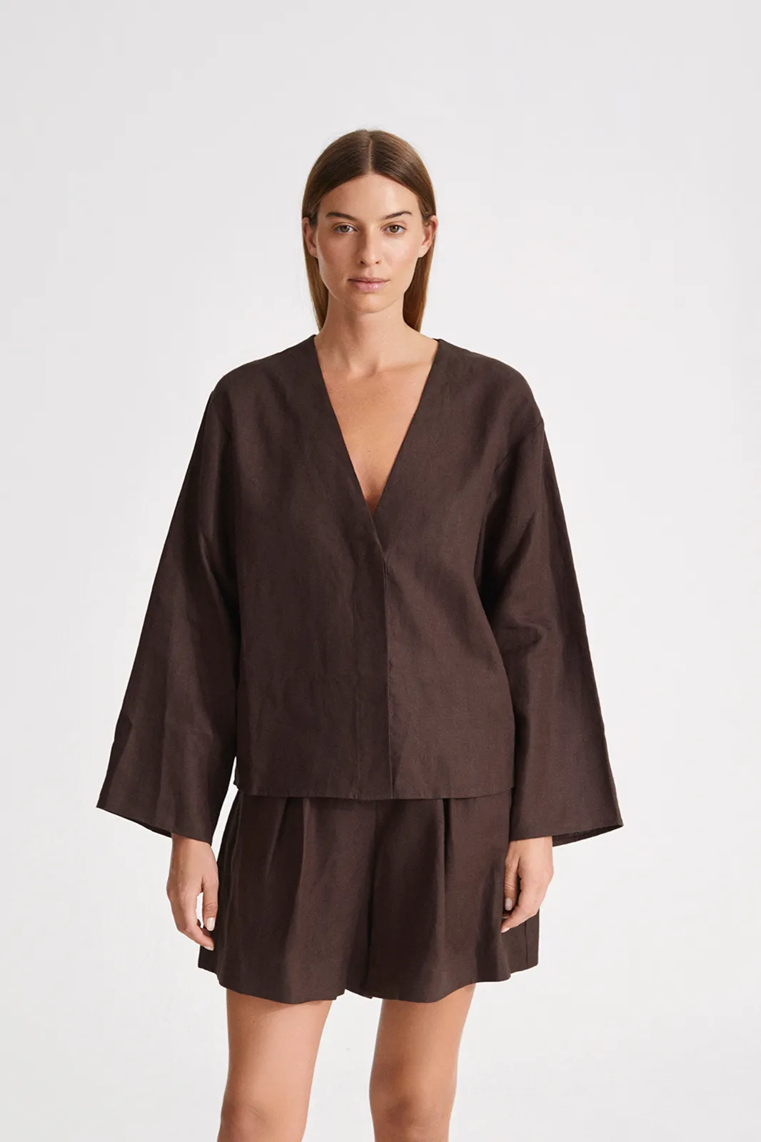 SANREMO SHIRT - DARK BROWN
