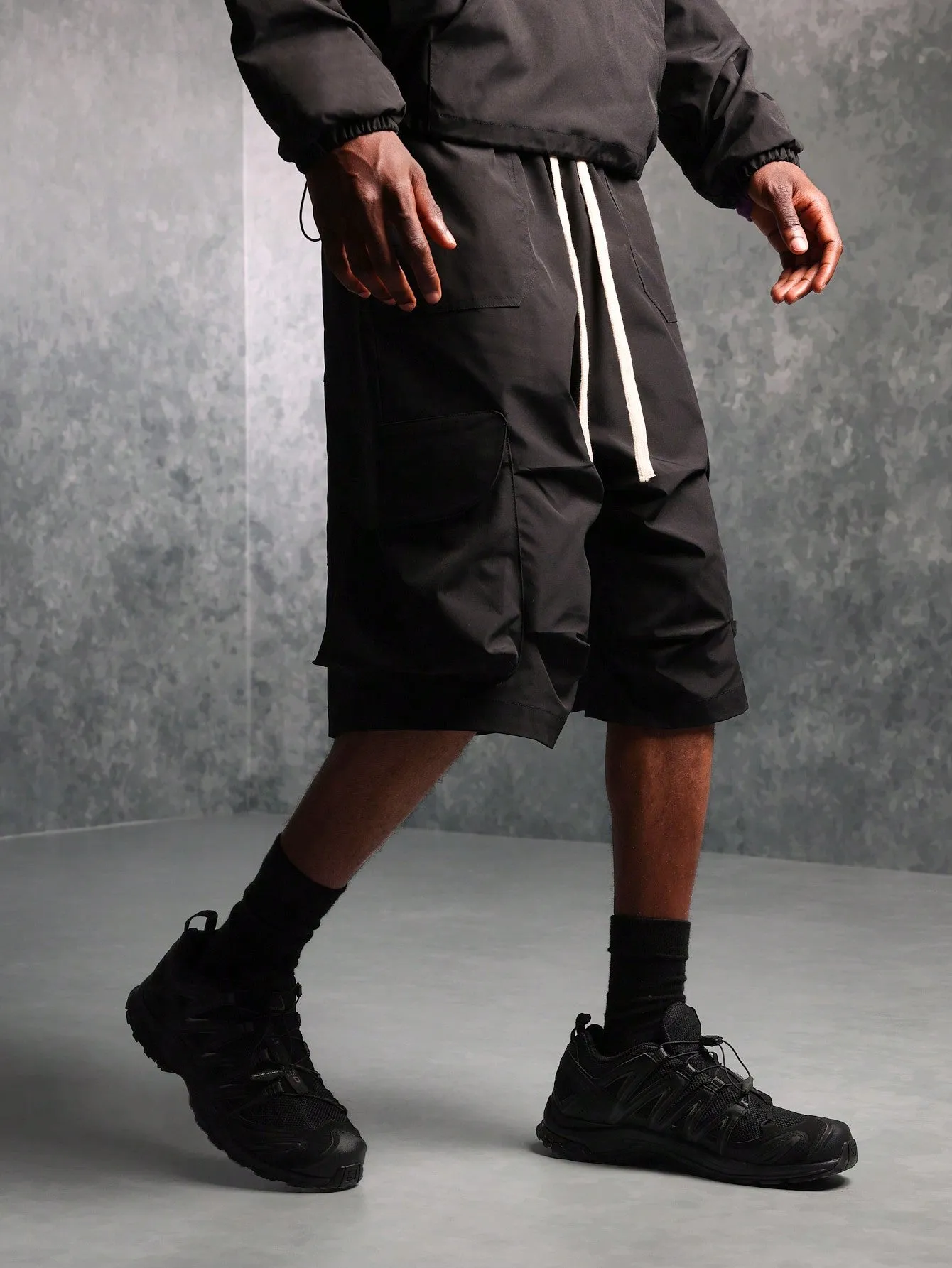 Skater Fit Pull On Nylon Jorts
