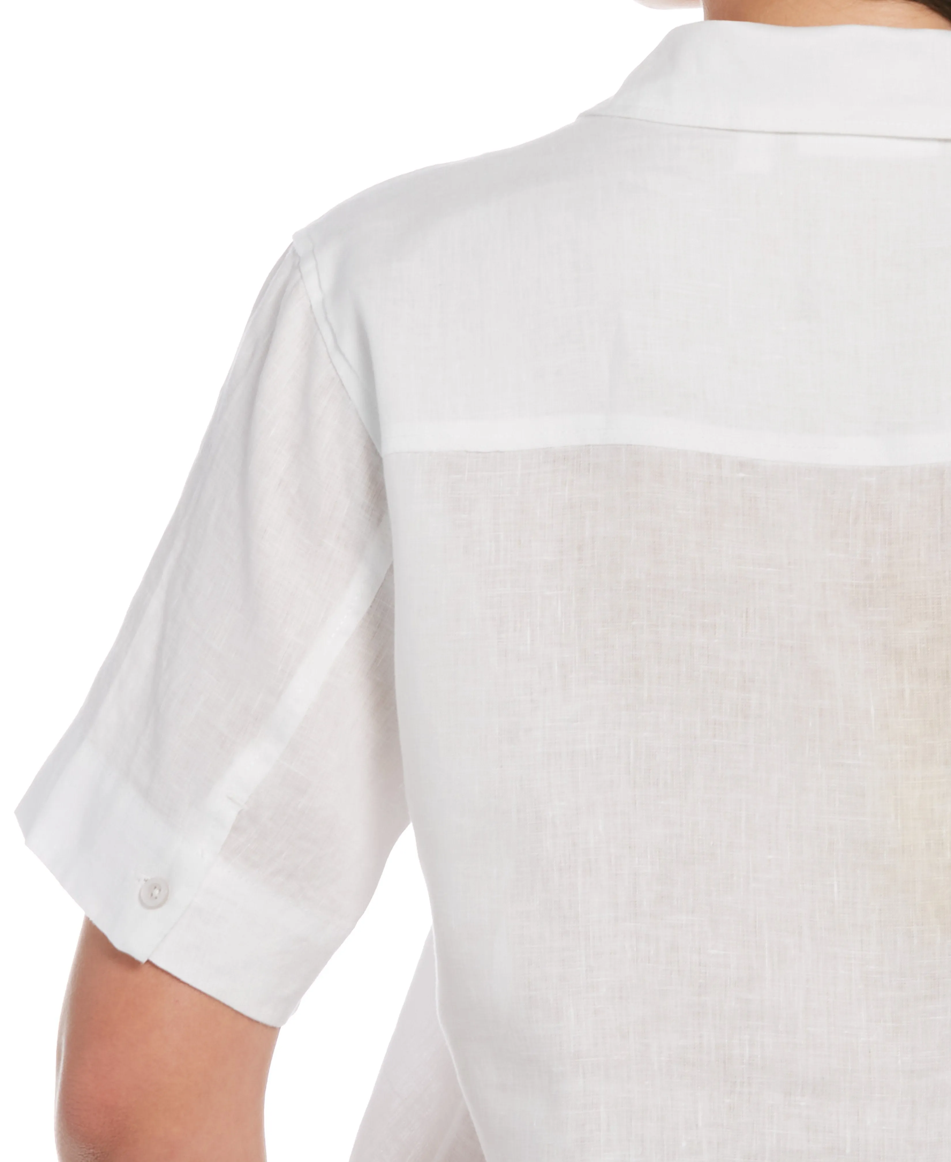 Split Neck Linen Top