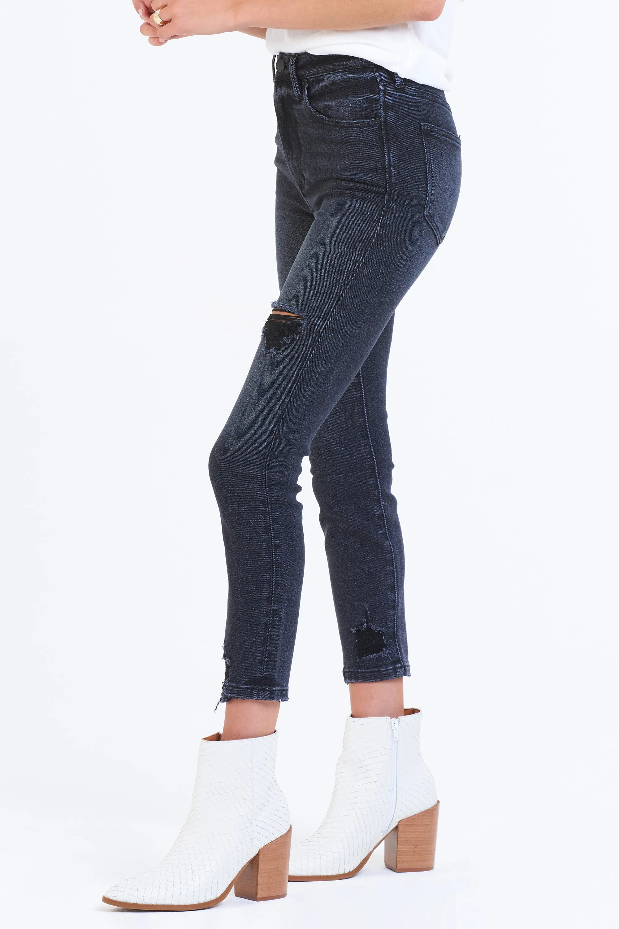 STELLA SUPER HIGH RISE CROPPED SLIM STRAIGHT JEANS ROSSMOOR
