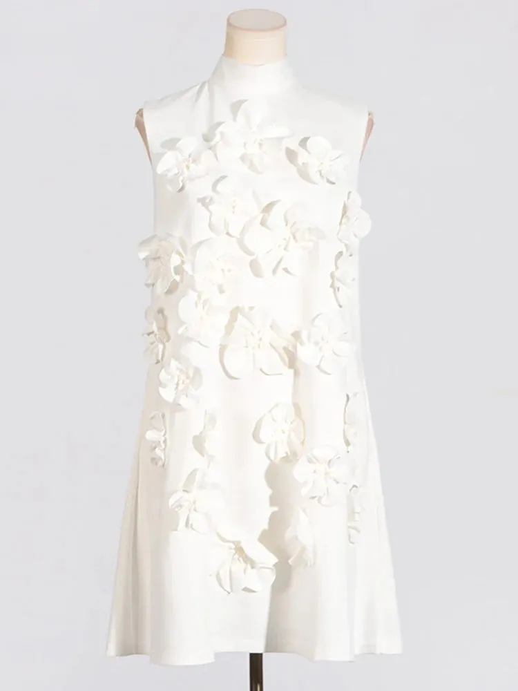 Trend4us 3D Floral Applique Mini Dress