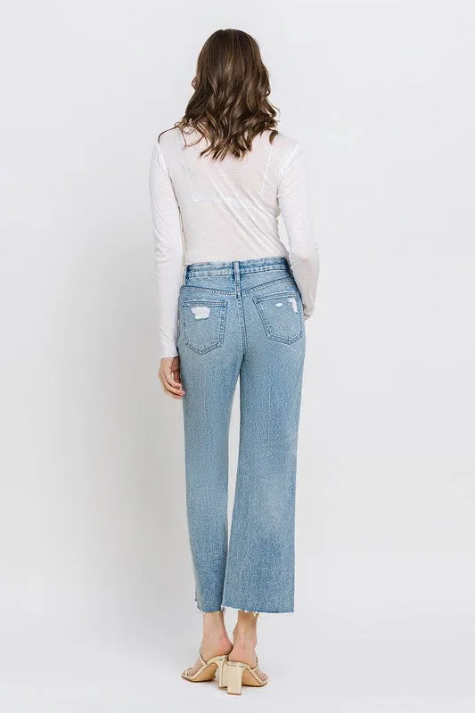VERVET by Flying Monkey Mid Rise Crop Wide Leg Jeans