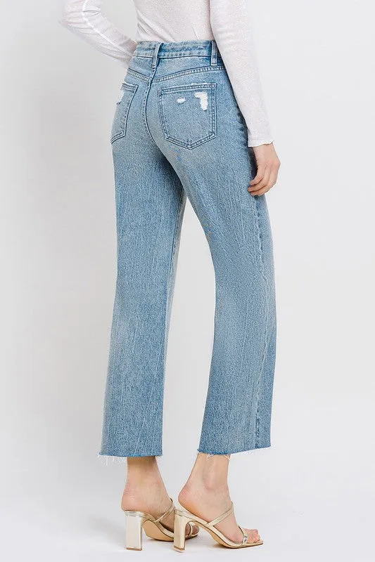 VERVET by Flying Monkey Mid Rise Crop Wide Leg Jeans