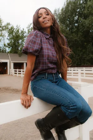 Virginia Blouse in Plaid - FINAL SALE