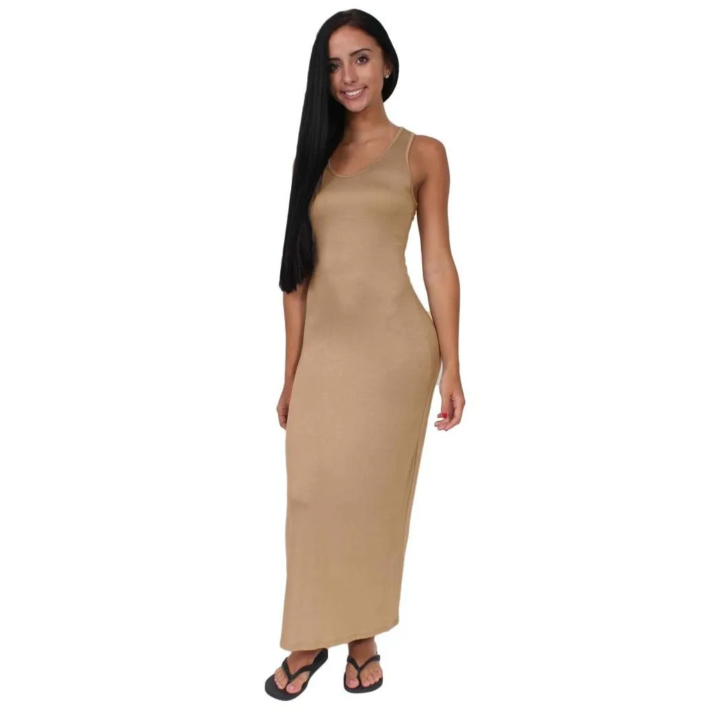 Women's Maxi Dress Tie Dye Long Sleeveless Tank