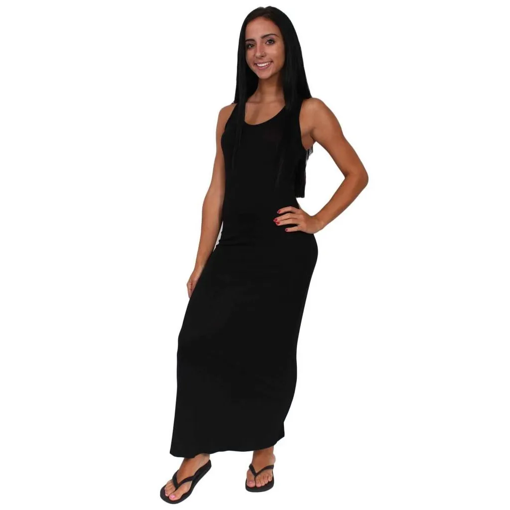 Women's Maxi Dress Tie Dye Long Sleeveless Tank