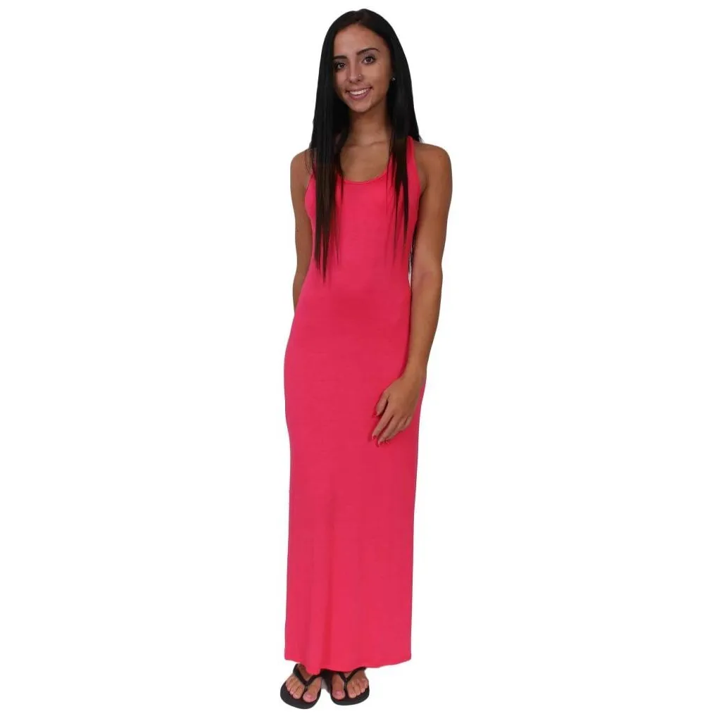 Women's Maxi Dress Tie Dye Long Sleeveless Tank