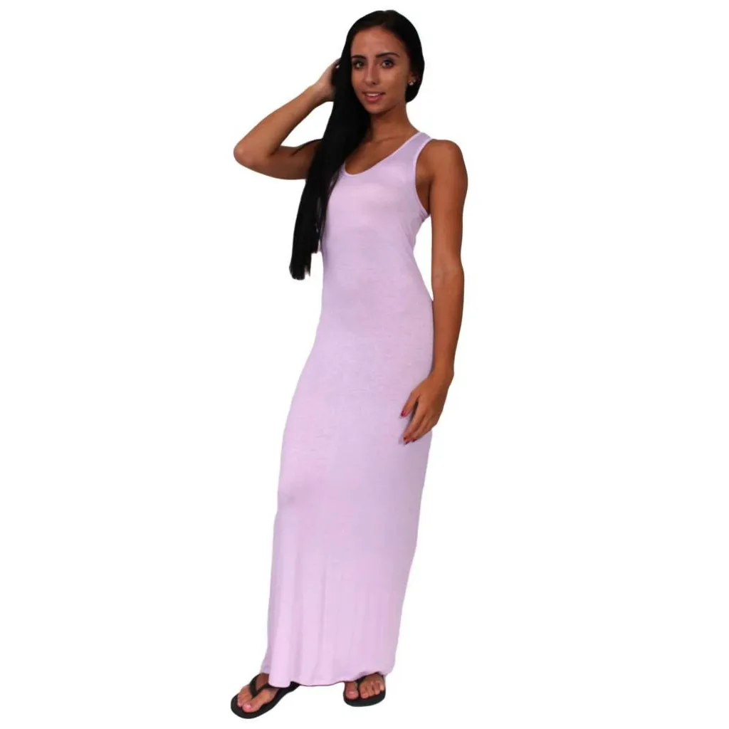 Women's Maxi Dress Tie Dye Long Sleeveless Tank